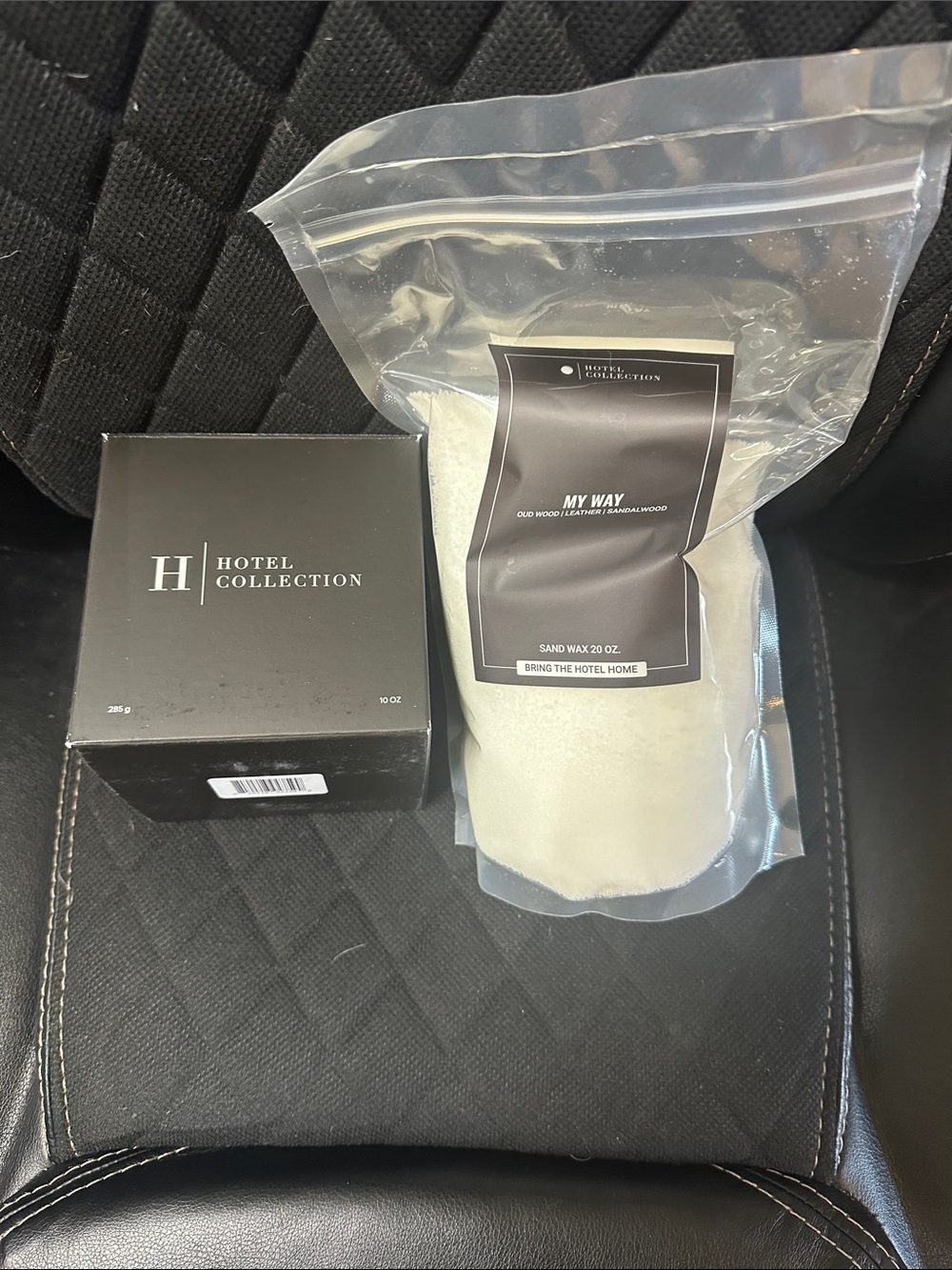 Hotel Collection Sand Wax Pouch with Black Branded Box